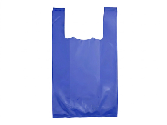 HDPE Hemddraagtas blauw 