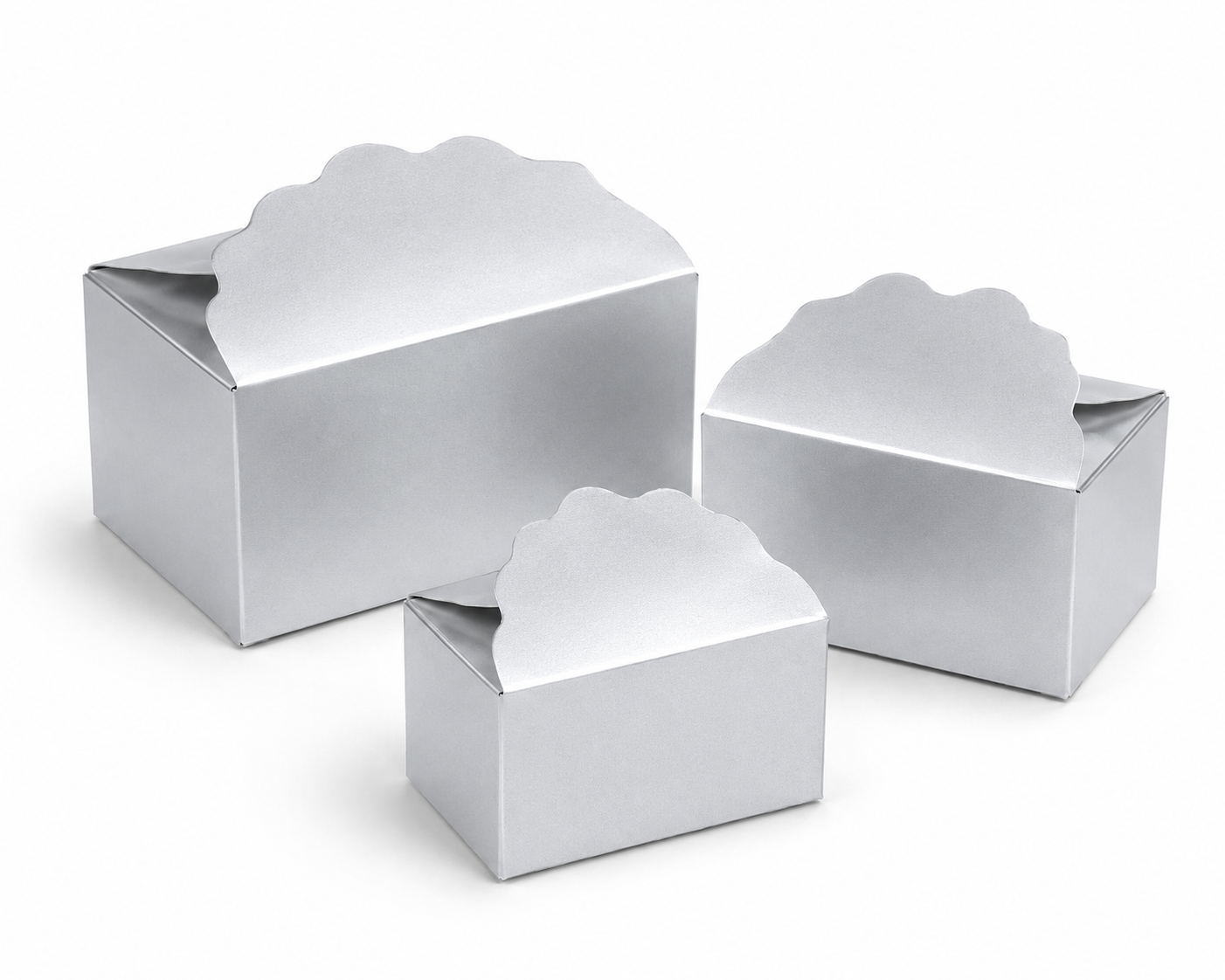 Bonbondoosjes zilver diverse formaten