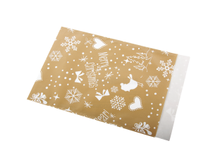 cadeauzakje kerst merry christmas goud