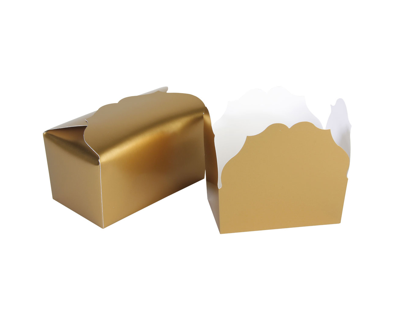 Bonbondoosje met golf goudkleurig 375 gram