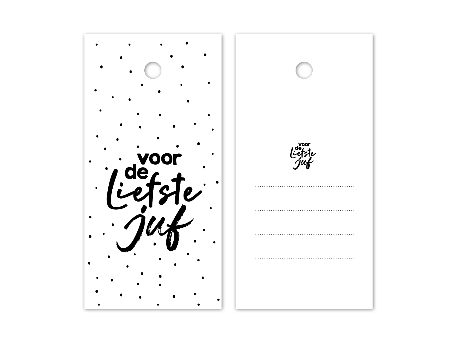 hangkaartje voor de liefste juf
