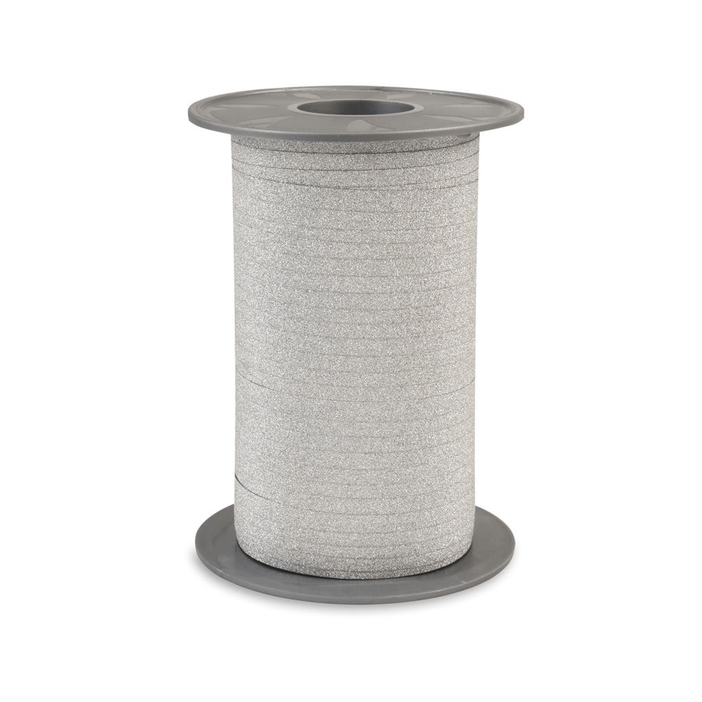Krullint glitter zilver