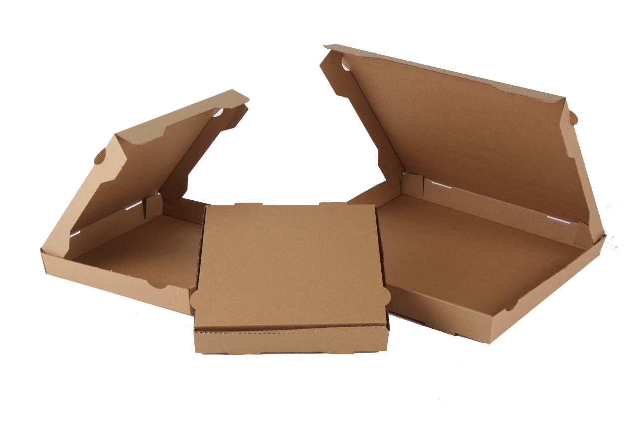 Pizzadozen bruin diverse formaten