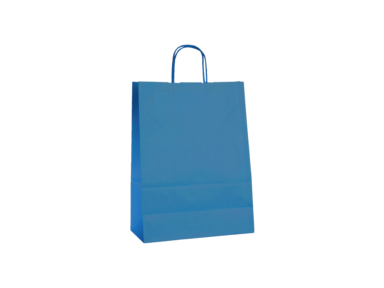 Papieren draagtas gedraaid handvat blauw