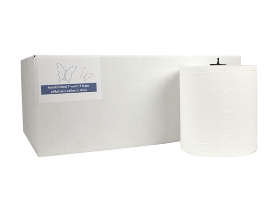 Handdoekrollen wit 2-laags