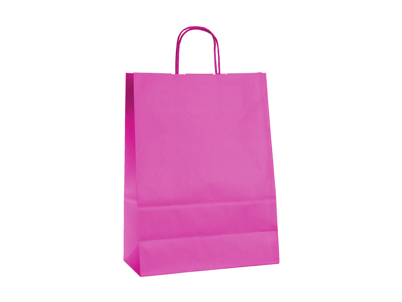 Papieren draagtas gedraaid handvat roze 