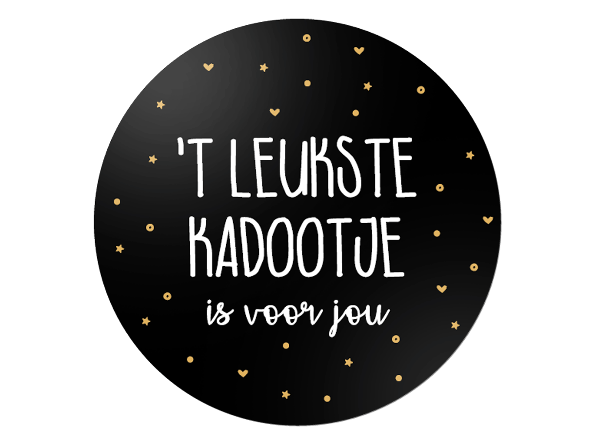 etiket 't leukste kadootje is voor jou