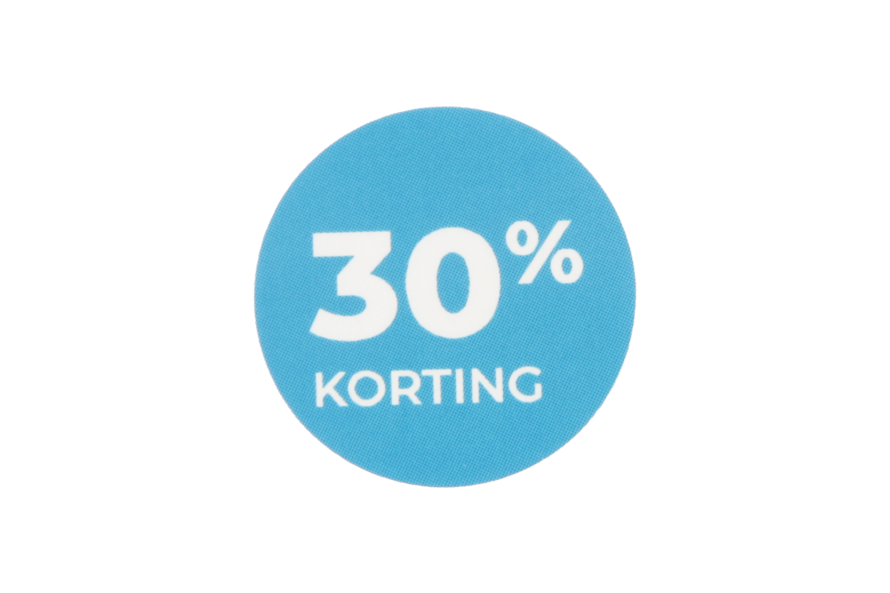 Etiket 30% blauw