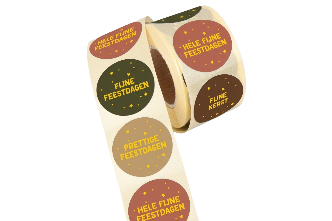 Kerst stickers multi colour assorti