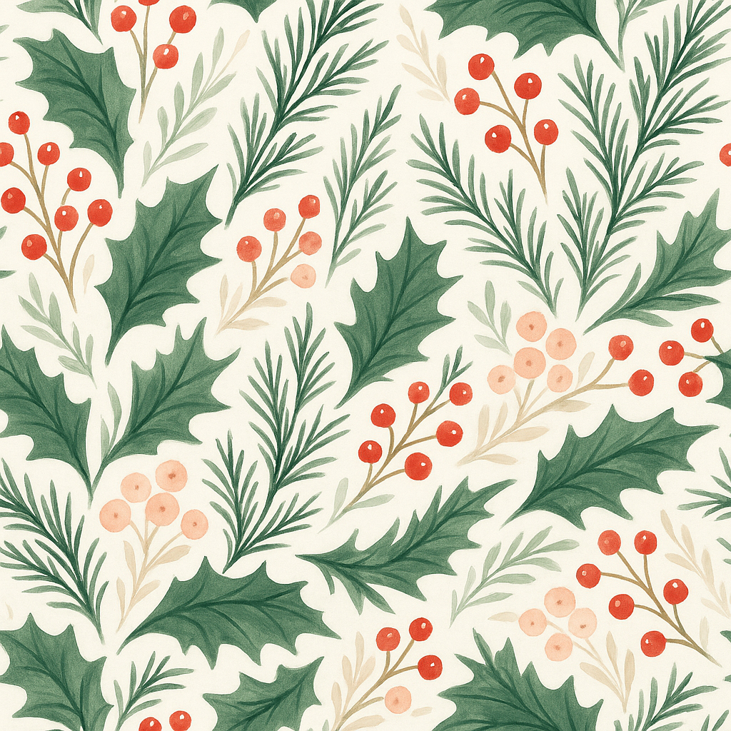Inpakpapier Winter Botanics
