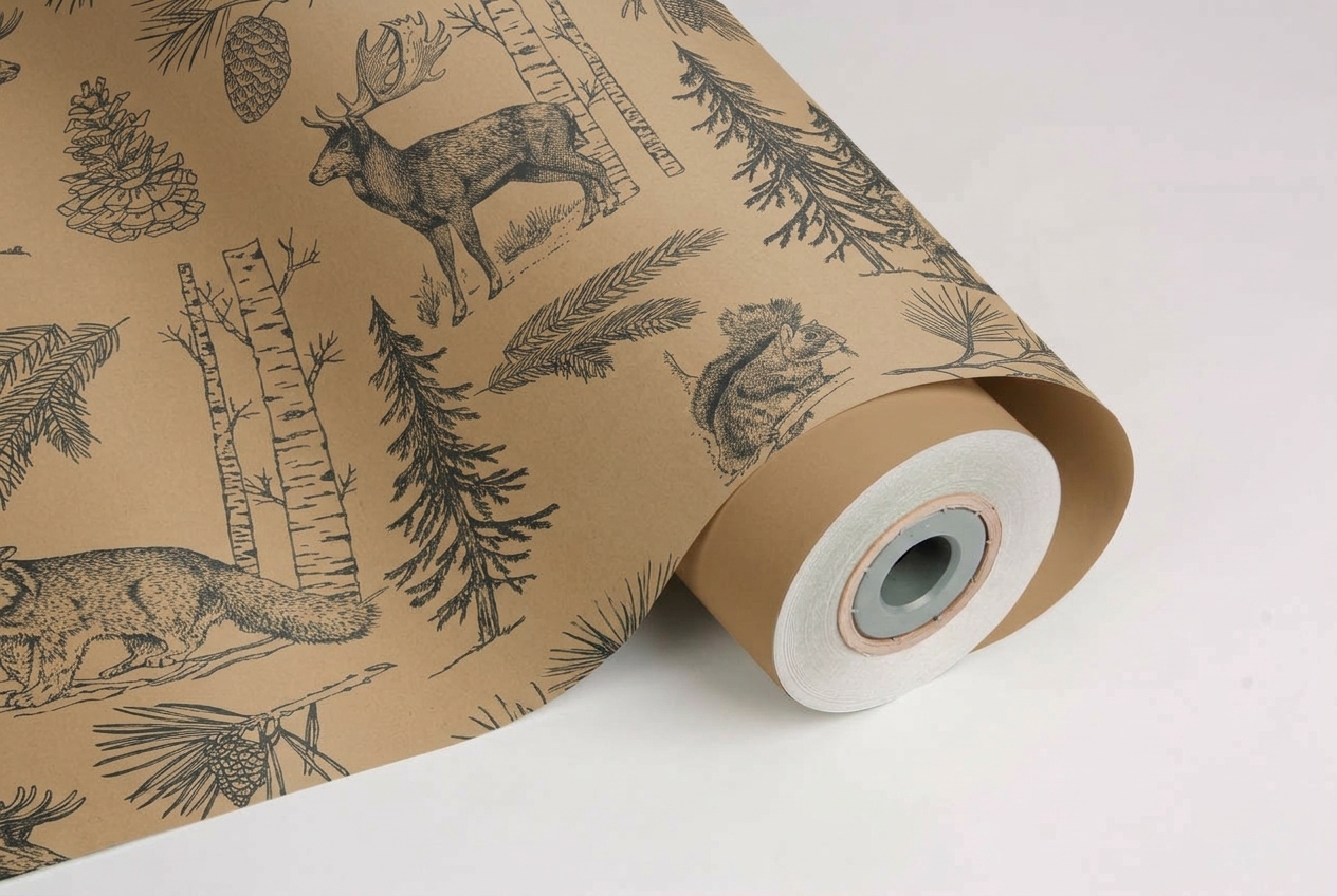 inpakpapier kerst christmas forrest