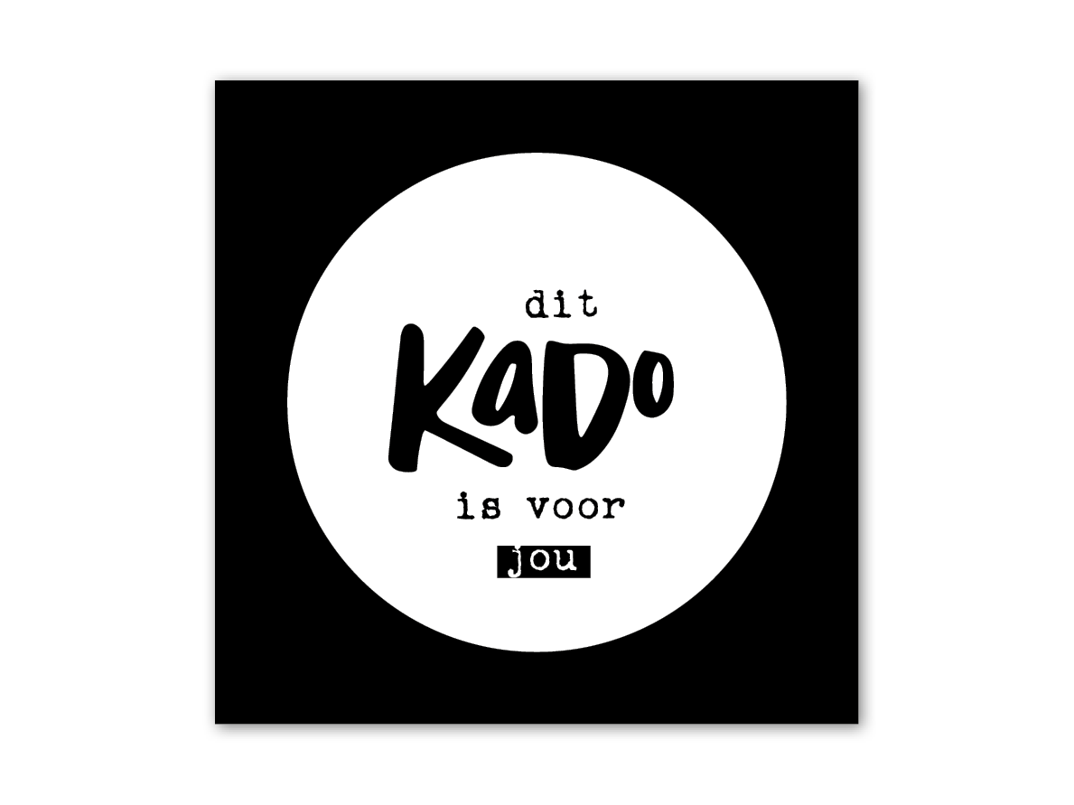 etiket dit kado is voor jou