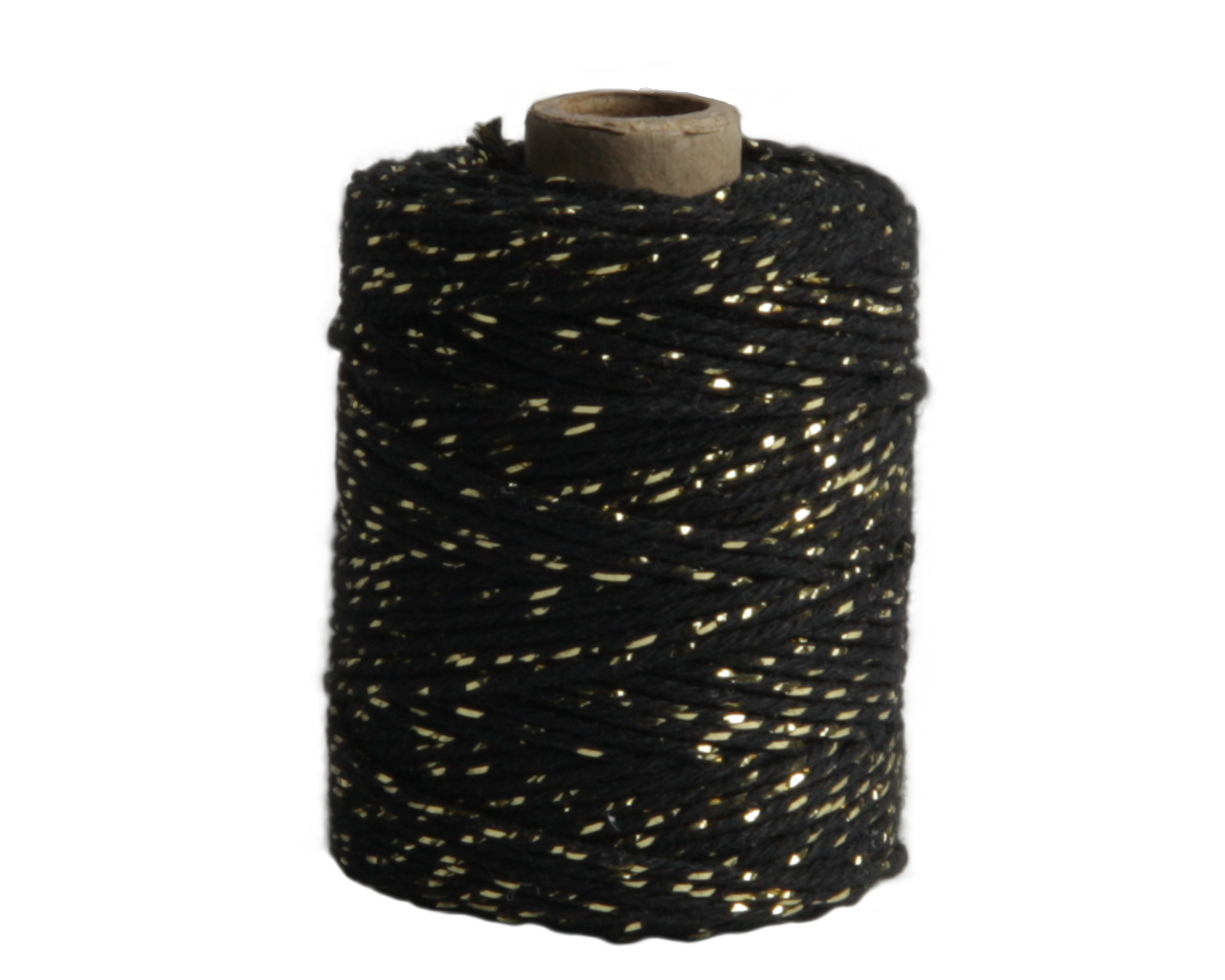 Koord Lurex Twist Zwart Goud 