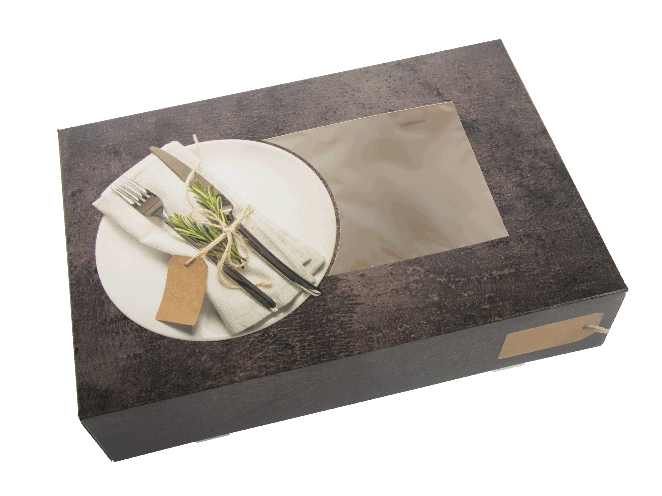 Cateringdoos zwart met venster