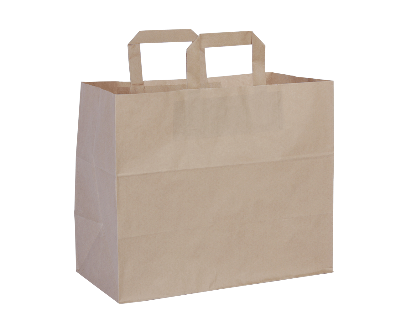 Snacktas met Vlakke Handgrepen Bruin Kraft 
