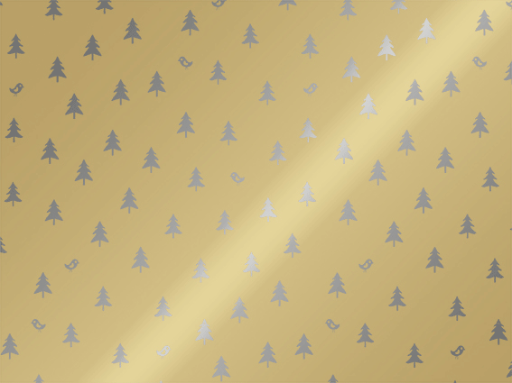 inpakpapier christmas tree goud zilver