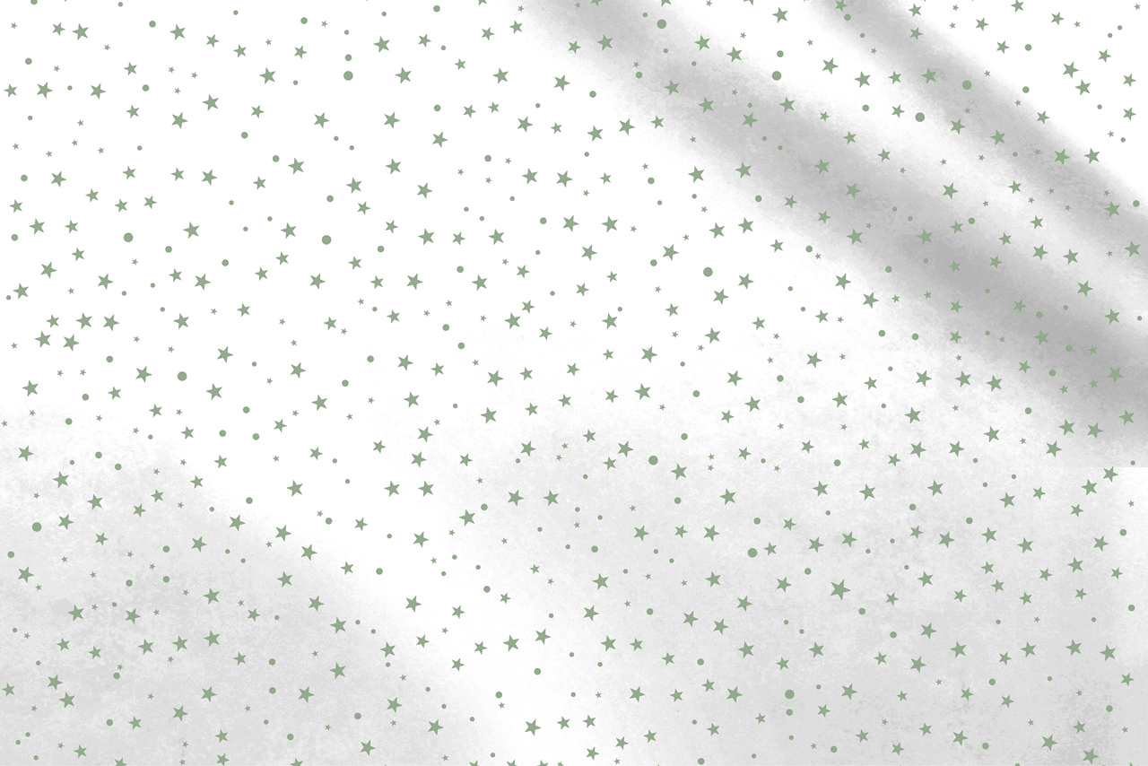 zijdevloei stars & dots groen
