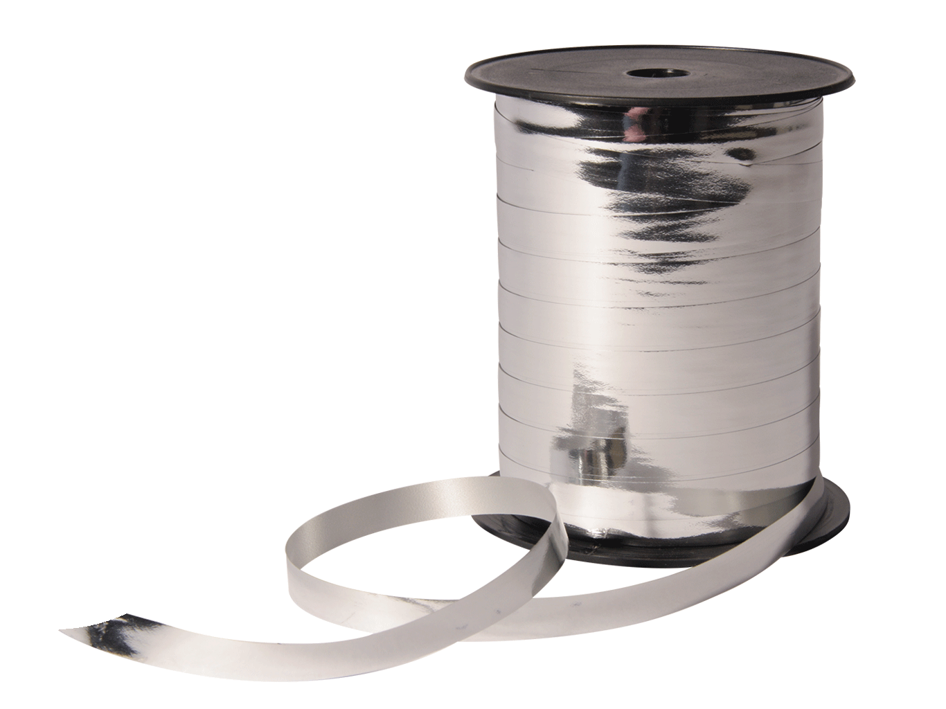 Krullint metallic zilver middel