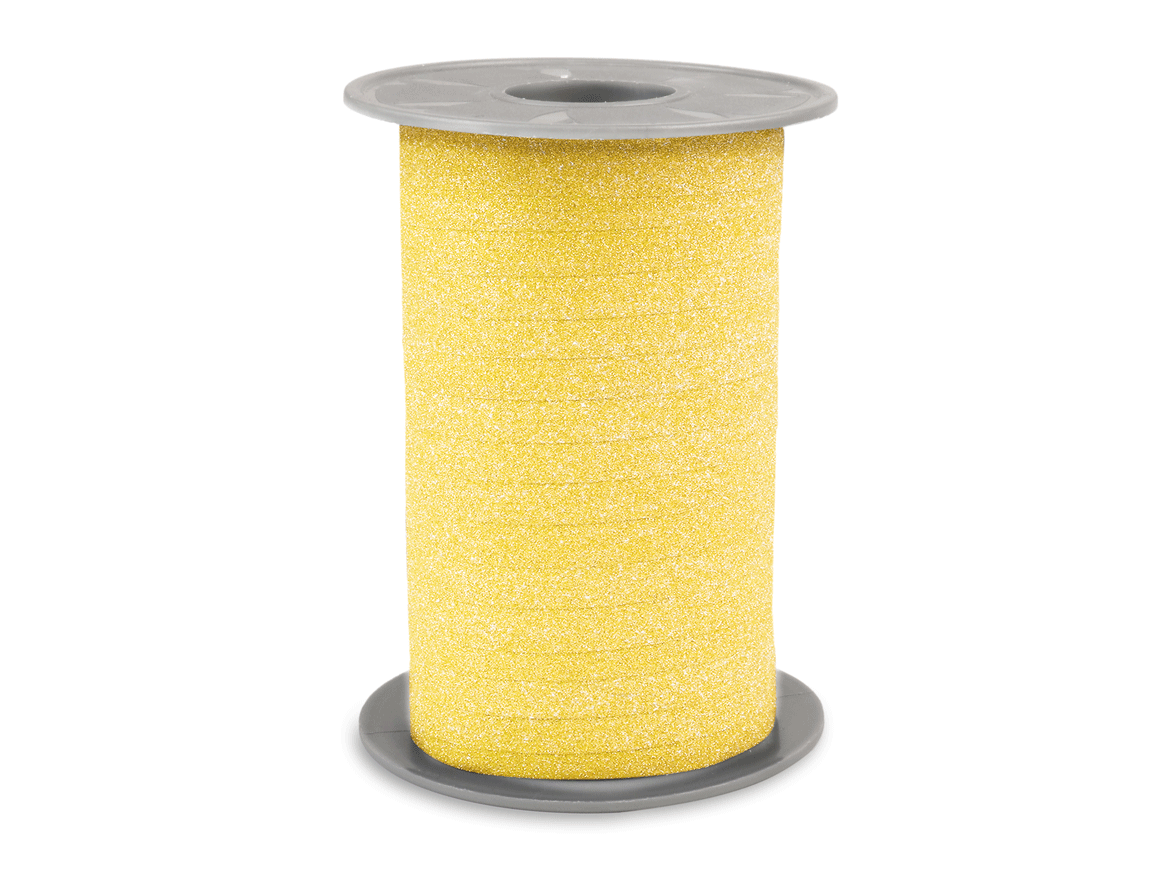 Krullint Poly Glitter Goudgeel 