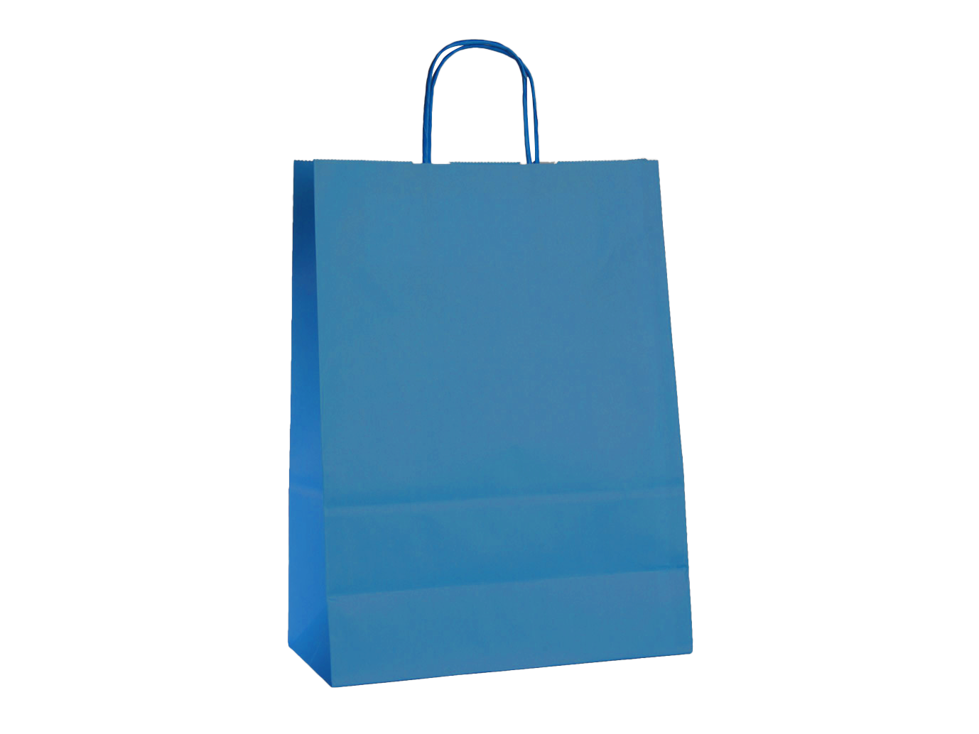 Papieren draagtas gedraaid handvat blauw 