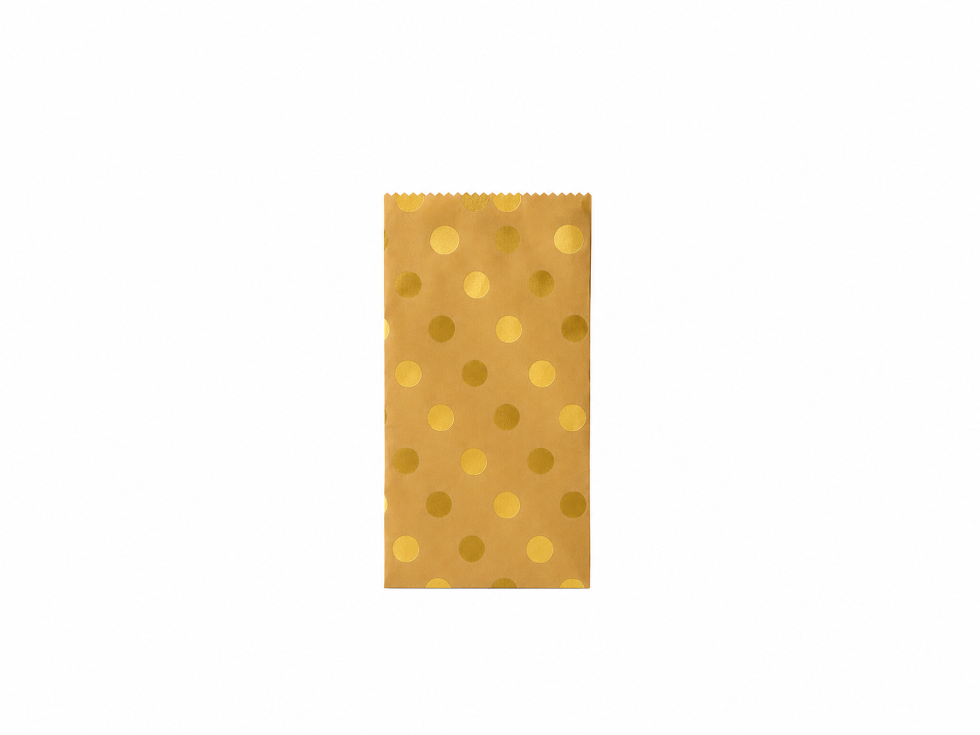 Zakje Golden Dots 7x13cm