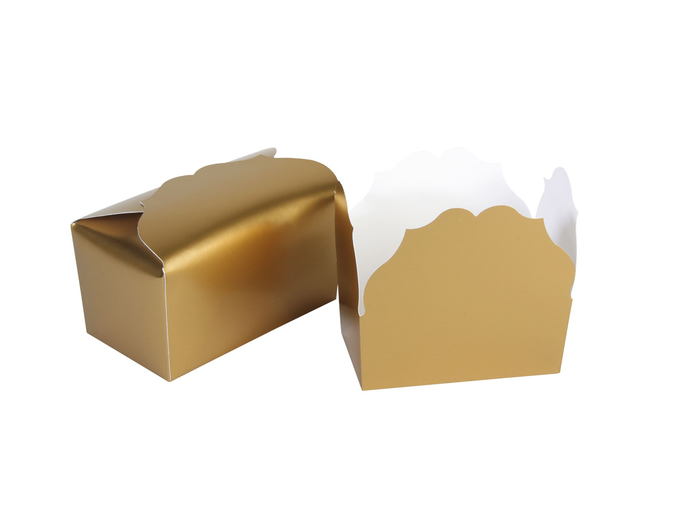 Bonbondoosje met golf goudkleurig 250 gram
