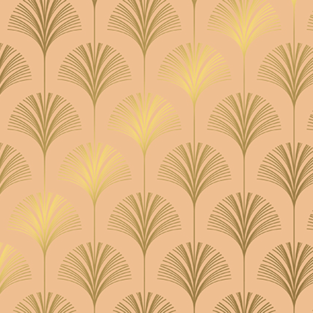 inpakpapier art deco feathers