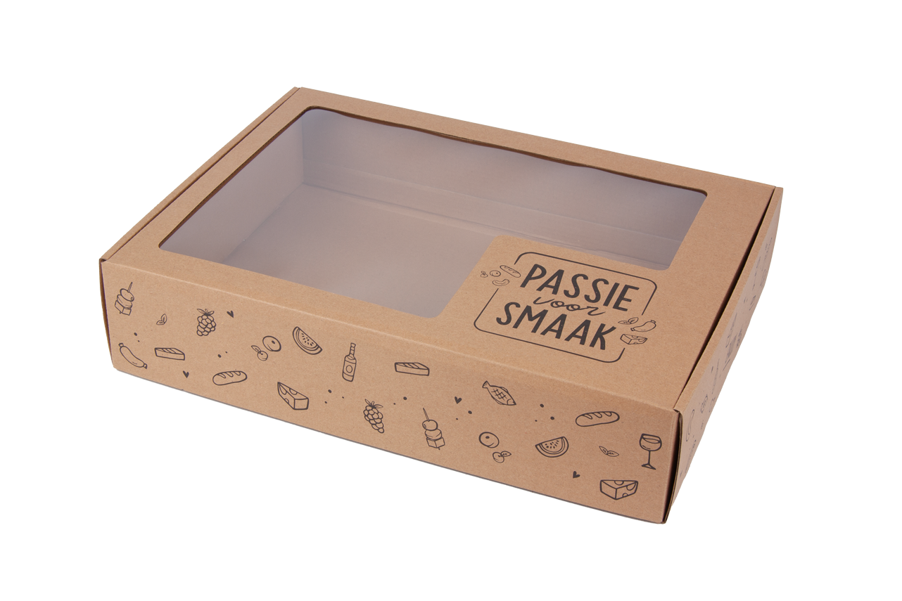 Vensterdozen met opdruk passie voor smaak grote variant