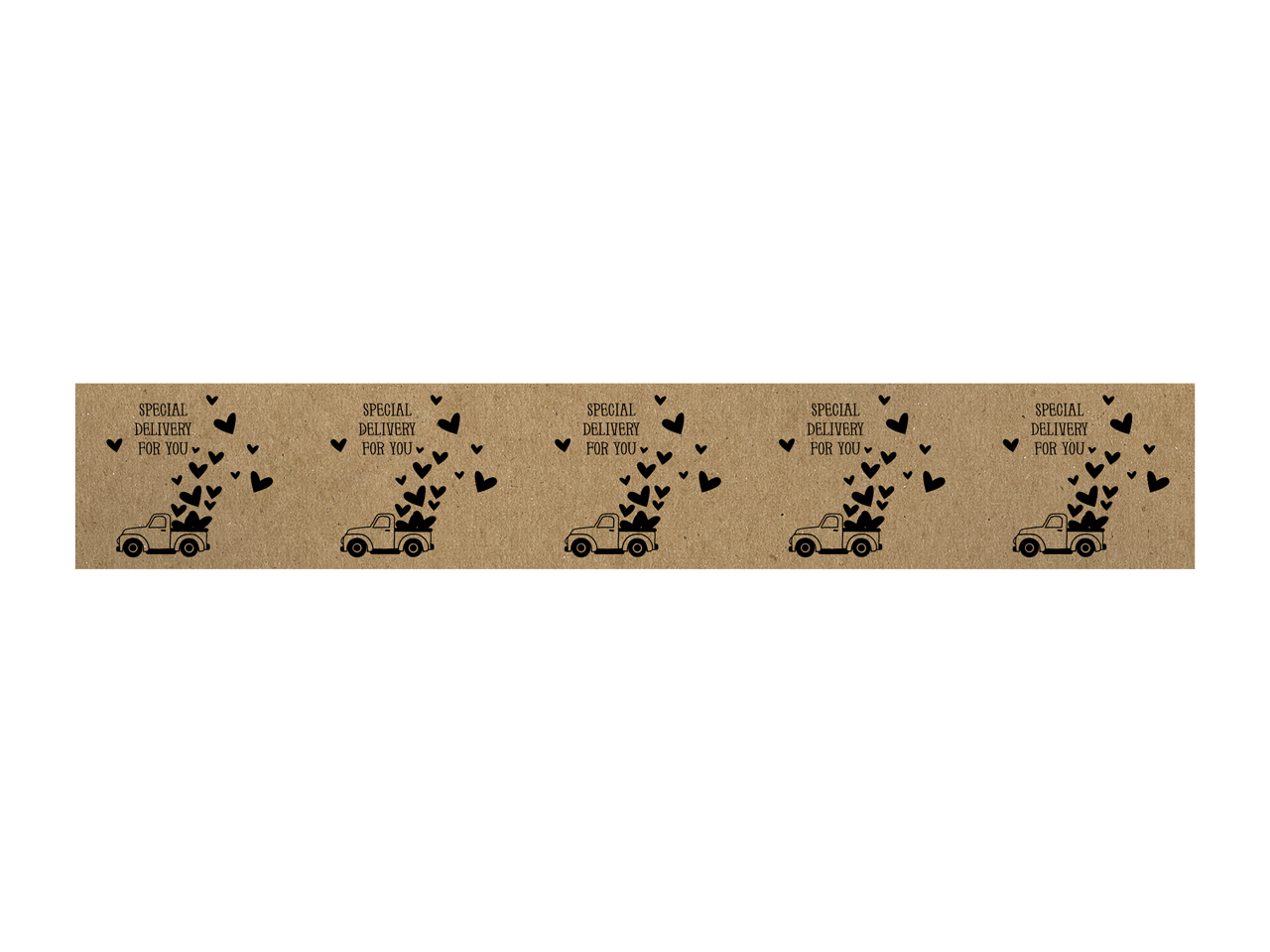 Papiertape bruin met zwarte opdruk special delivery for you