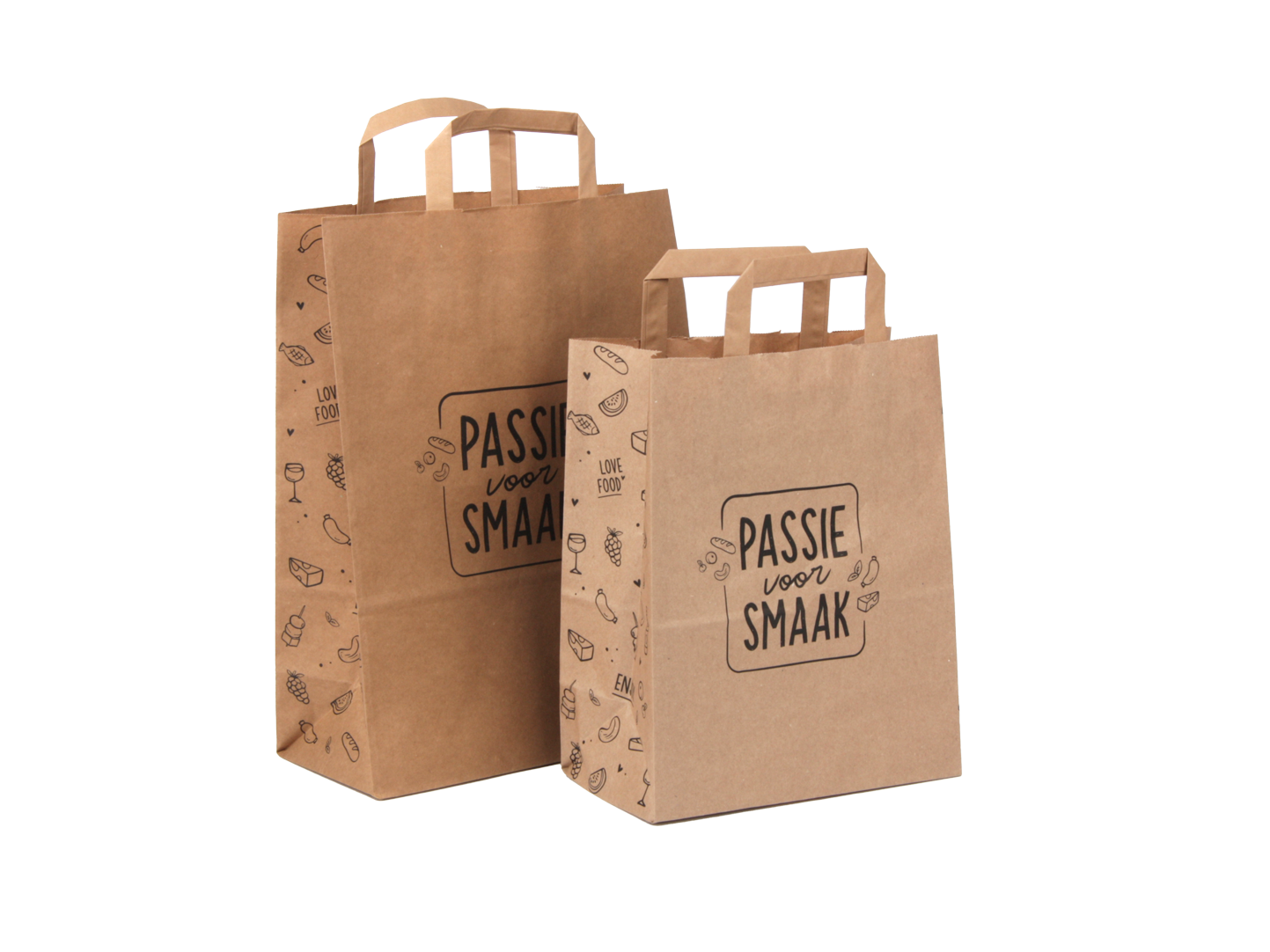 Papieren Draagtas Passie voor Smaak 
