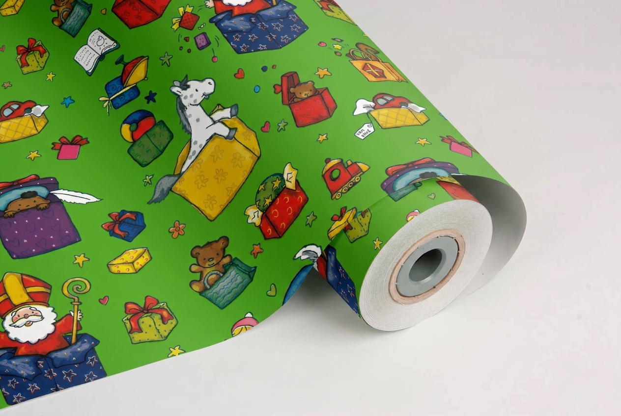 inpakpapier sinterklaas van sint en piet
